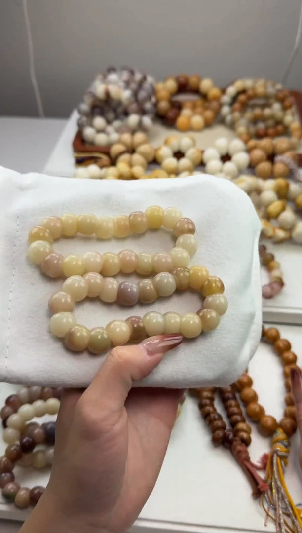 手串菩提根/象牙果b94紫美人玉化蒜瓣大肠13mm手串