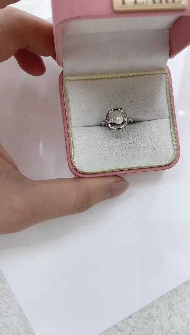 【闪购商品】海水珍珠戒指银S925镶嵌海水珍珠戒指