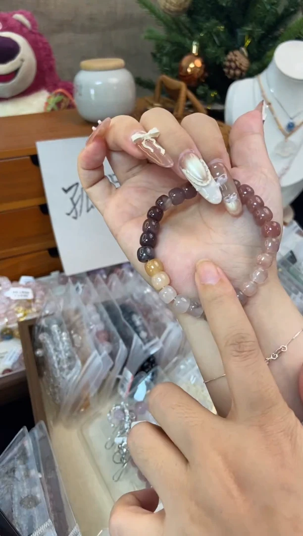 水晶手链未镶嵌孤品捡漏均匀瑕疵介意勿拍