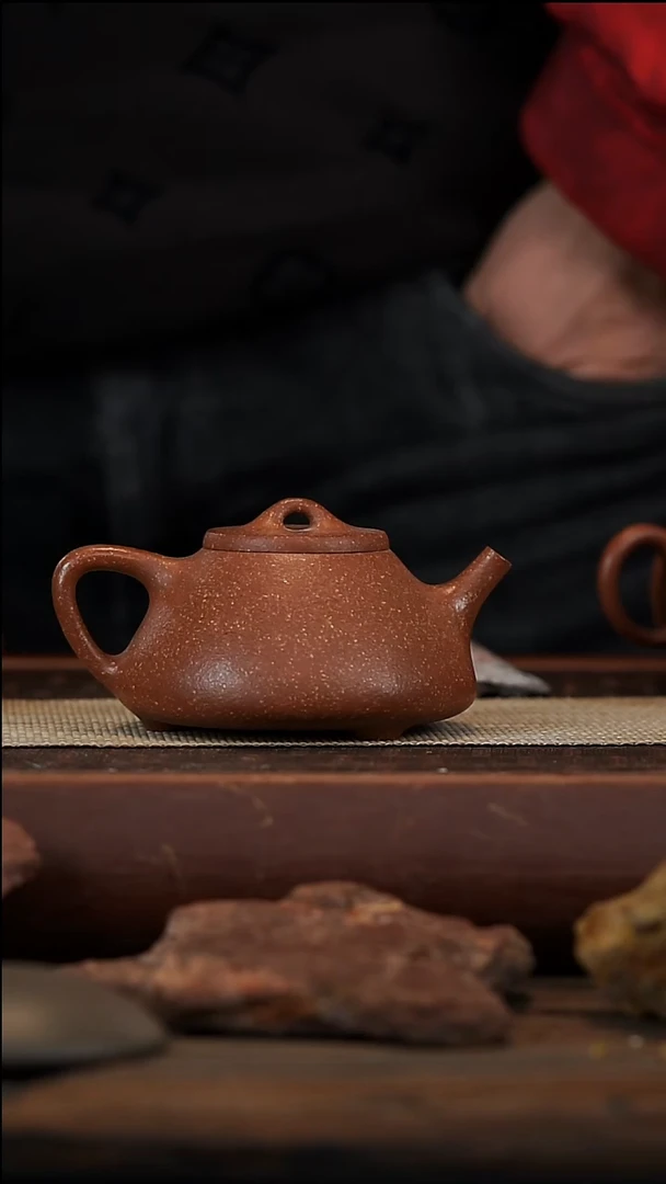 茶壶紫砂红降坡子冶石瓢