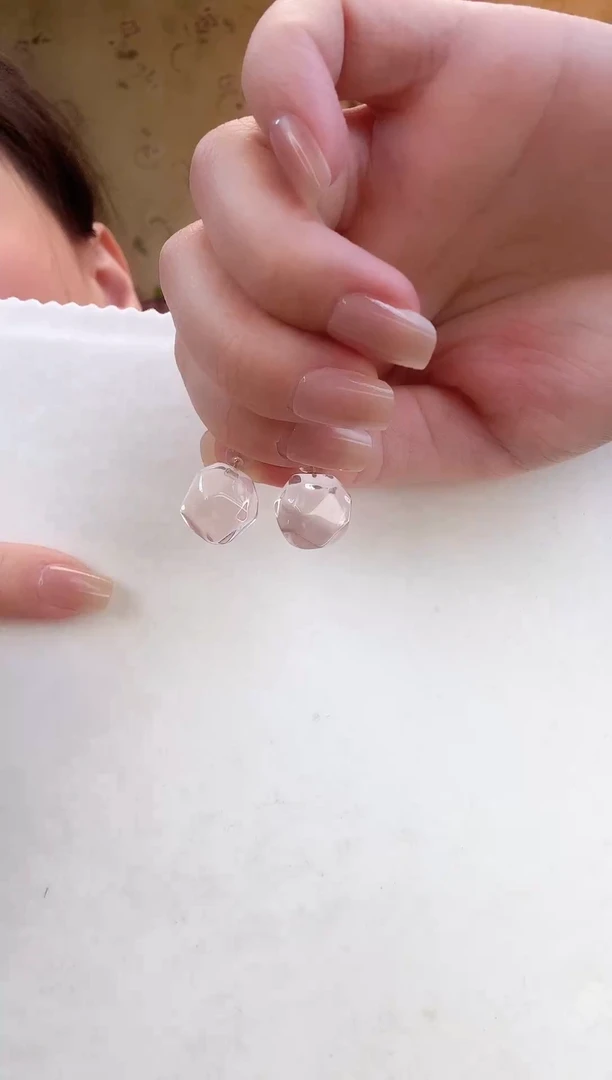 【闪购商品】水晶耳饰18K金镶嵌水晶耳饰15＋