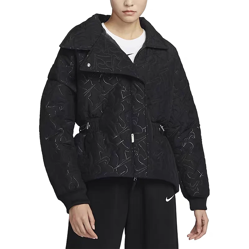 Nike/耐克绗缝梭织新款女子外套刺绣运动夹克DV8213-010