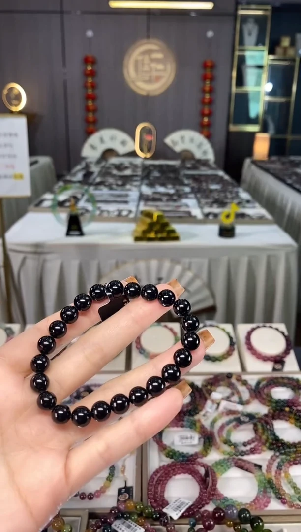 未镶嵌老矿碧玺单圈手串8mm+碧玺dan多样性发货一条