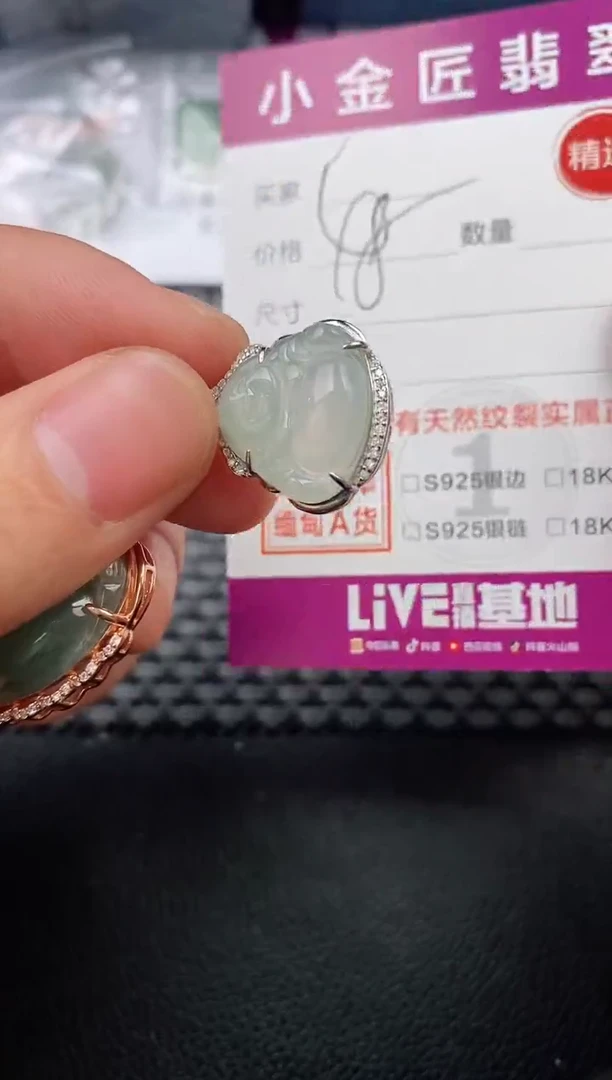 翡翠银S925镶嵌颈饰·