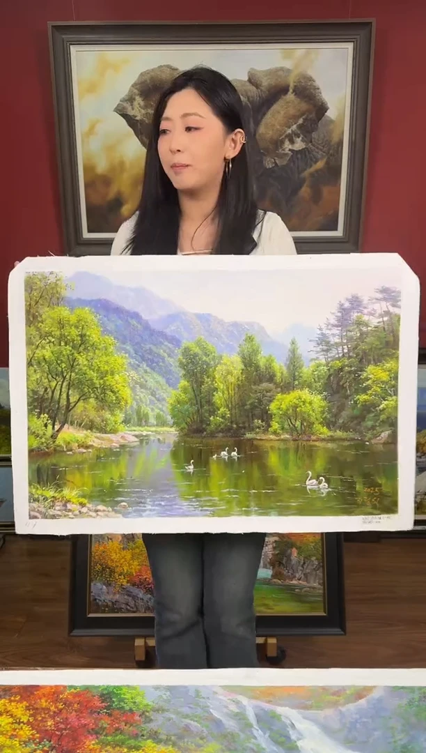 油画【33号】约50*70cm丨朝鲜原创纯手绘孤品油画丨顺丰包邮