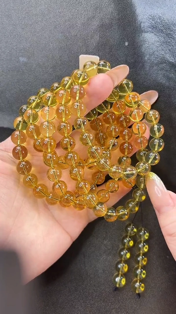 琥珀颈饰未镶嵌项链