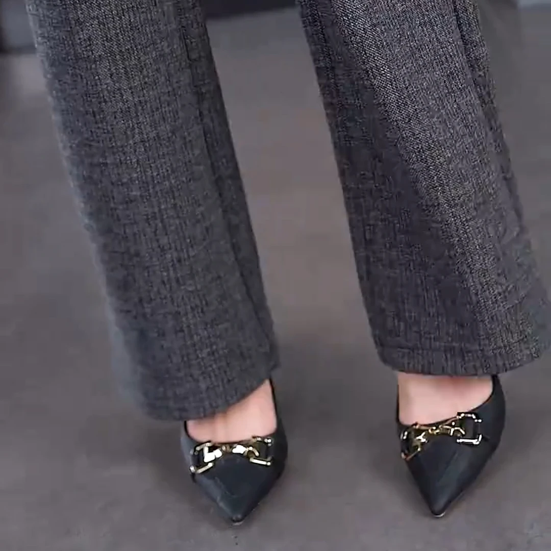 小香风时尚微喇裤女2025春季气质舒适休闲百搭女士经典洋气时装