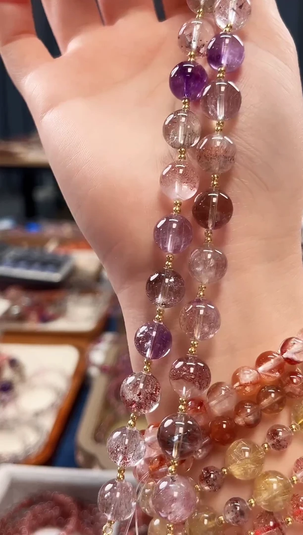 未镶嵌手串水晶仙女发超七手链10mm【多样性发一】