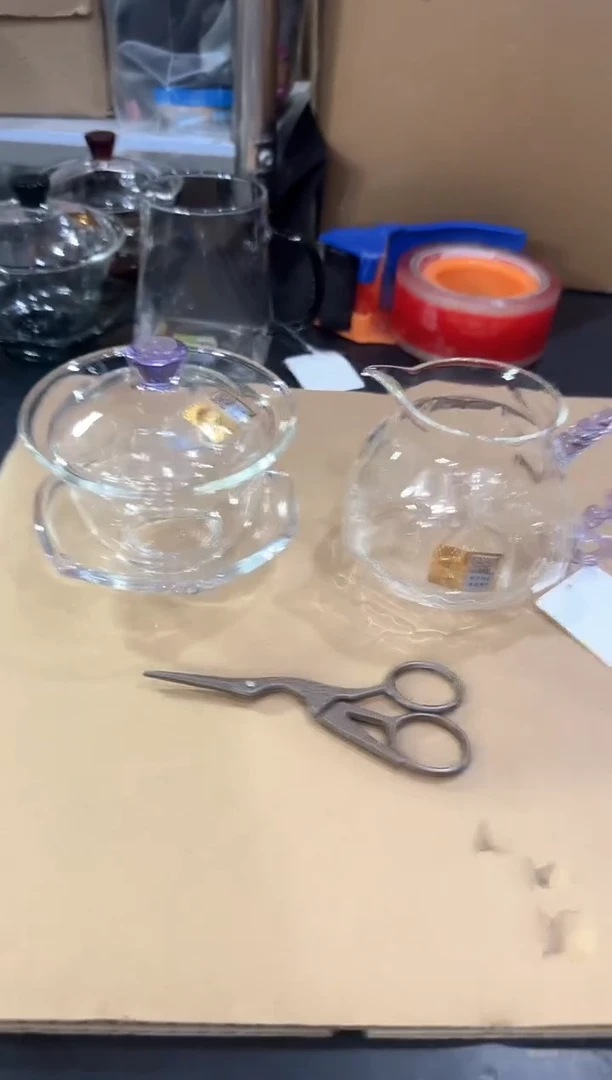 禾器禅语浅紫色+禾器莲意浅紫+梅花茶剪