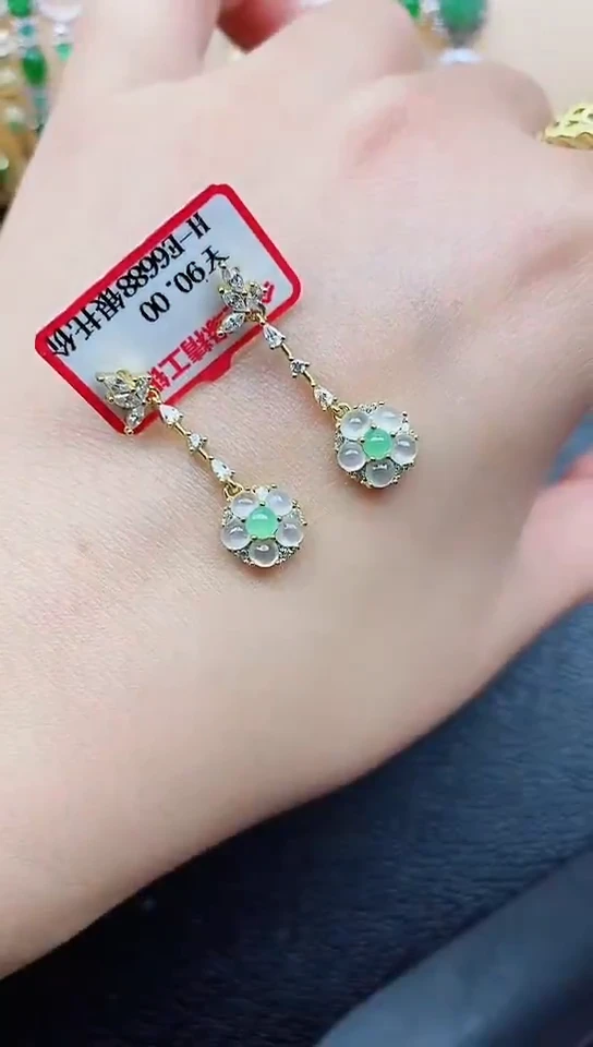 银S925镶嵌戒指翡翠1