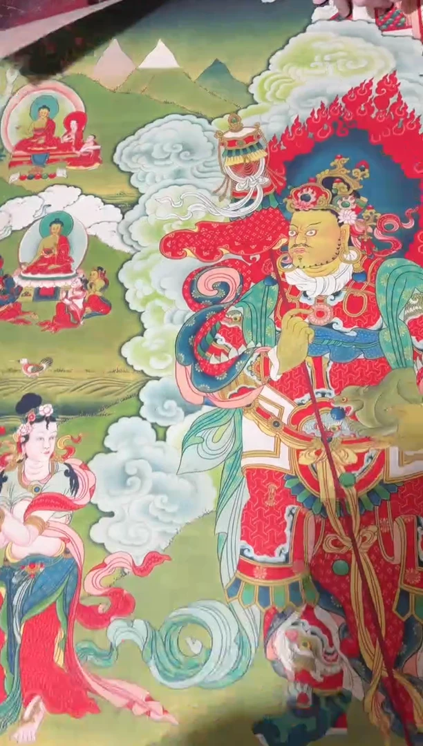 卷轴画龙妹的唐卡tk16