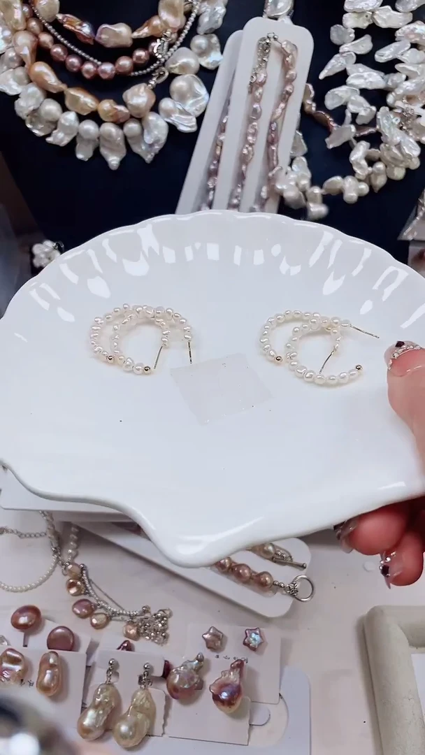 未镶嵌耳饰淡水珍珠【纯恬饰品】（多样性发货发一）