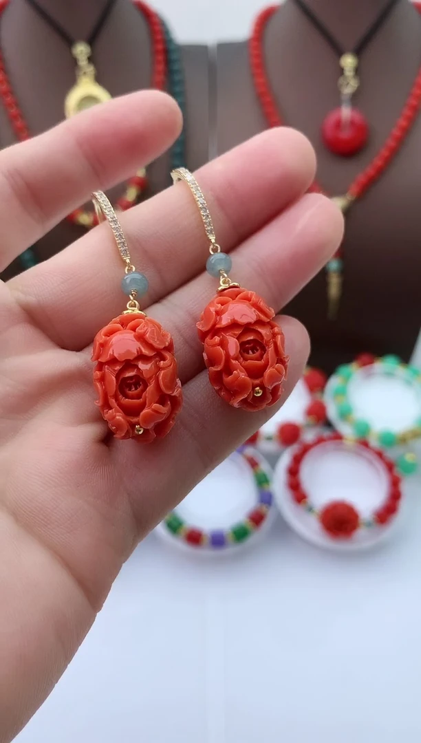 【闪购商品】翡翠耳饰14K金镶嵌R145耳坠