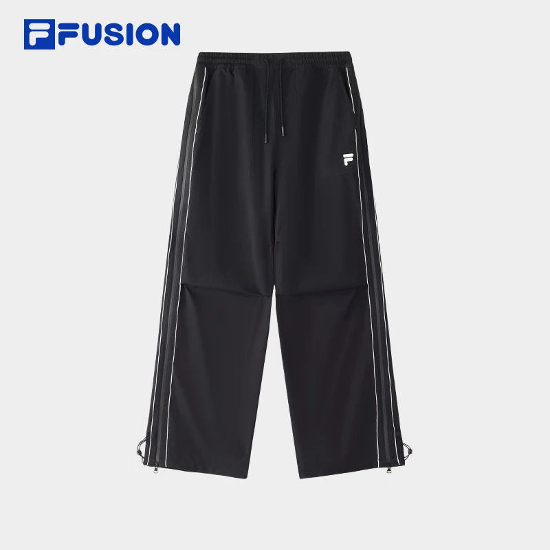 FUSION潮牌梭织长裤女春季新款欧若风宽松直筒裤T11W515803F