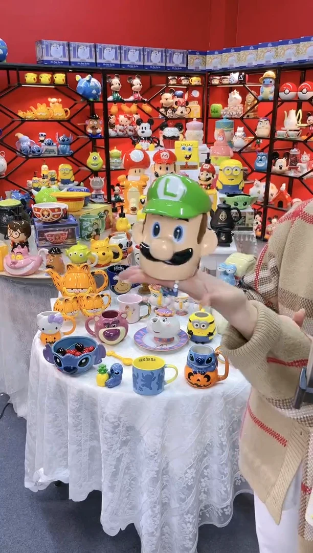 【闪购商品】1@@路易吉带盖陶瓷杯