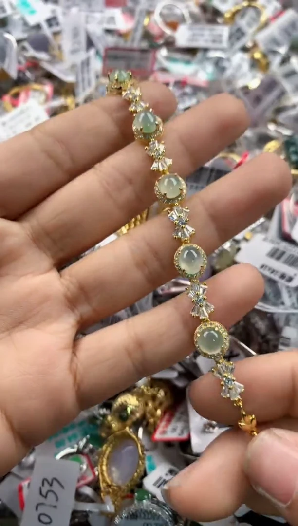 银S925镶嵌戒指翡翠10    10