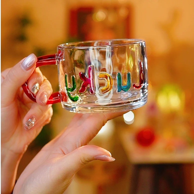 彩绘手工lucky字母好运杯