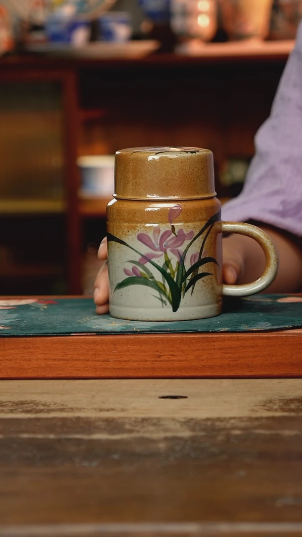 杯子景德镇纯手工釉下彩精品茶具水杯