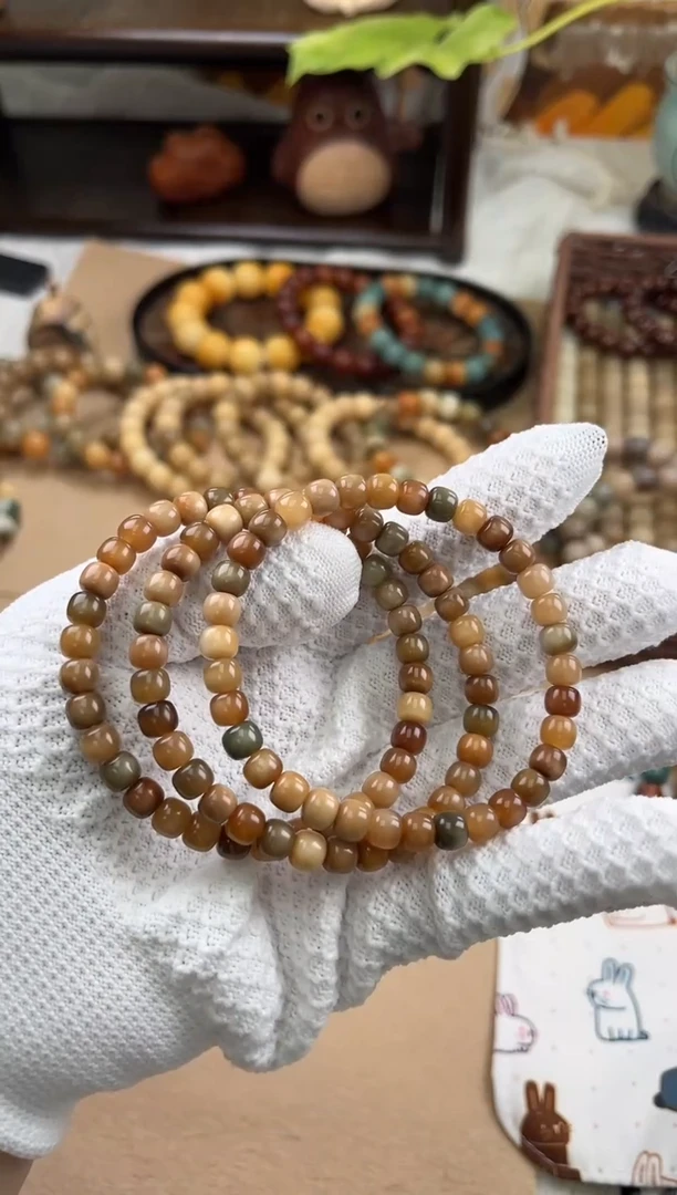 手串菩提根/象牙果a804 卡0.7 龙脊瑕疵