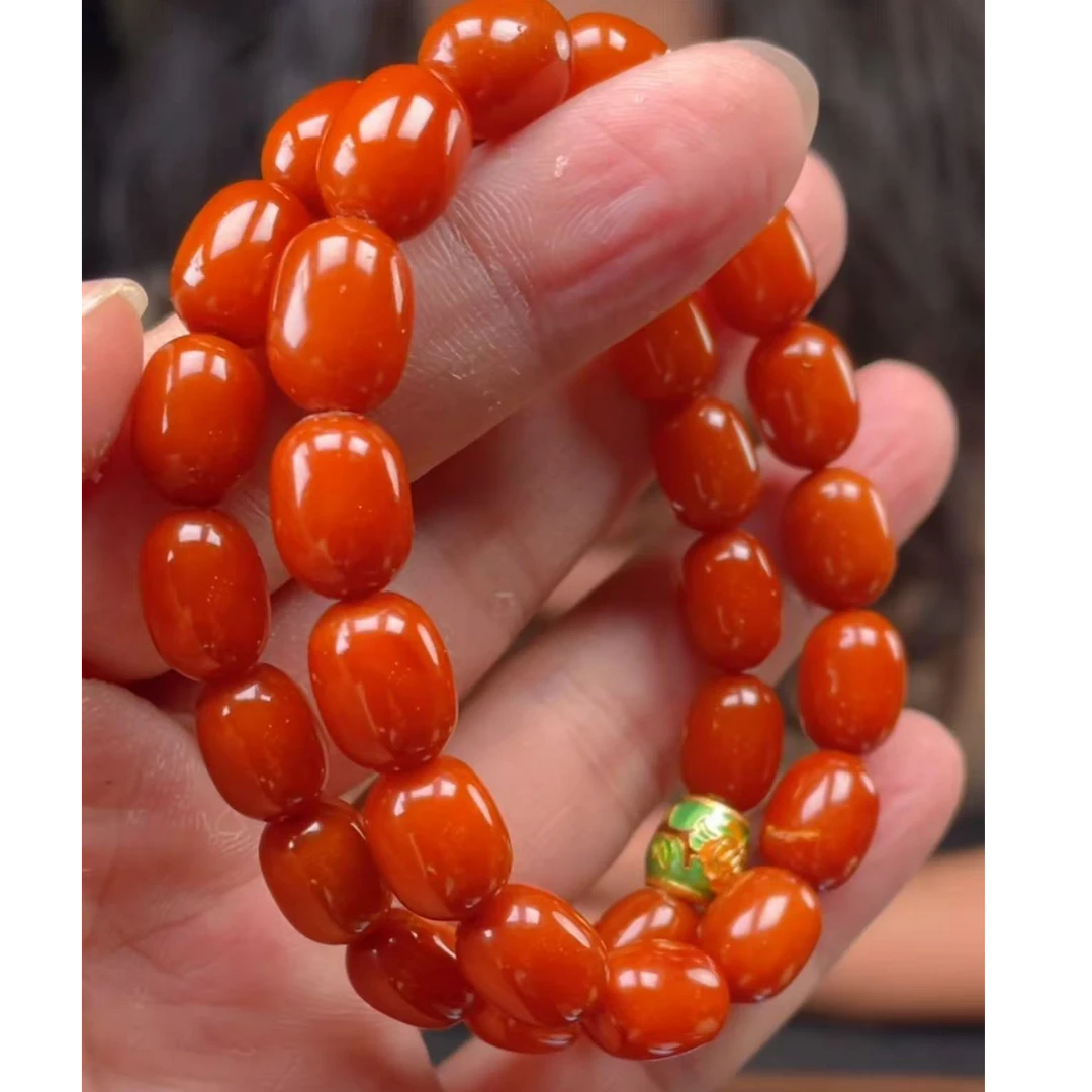 【玉经纶】201606/HQ37-蜜蜡手串-多样性发其一