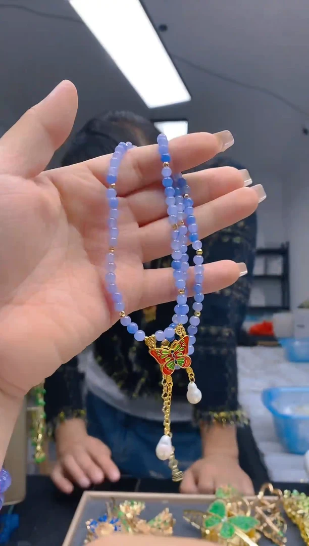 【闪购商品】翡翠耳饰合金188翡翠锁骨链