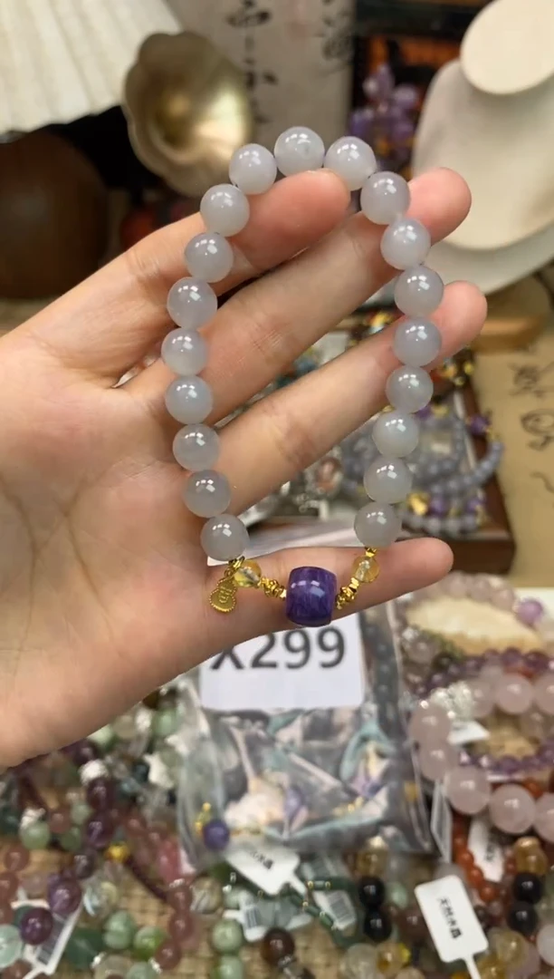 手饰和田玉银S925镶嵌299