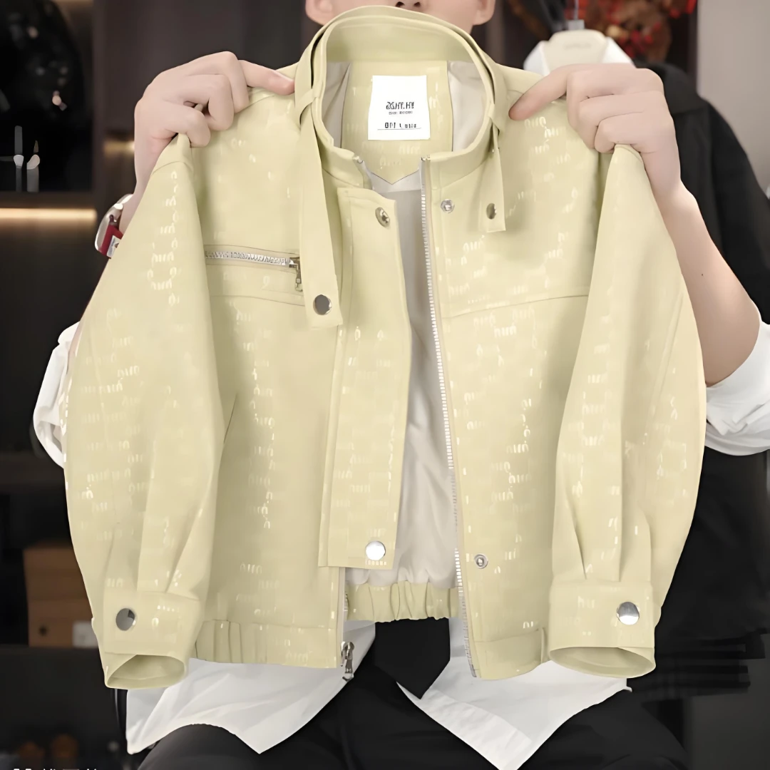 儿童春秋外套皮衣2025新款韩版男女童机车风嘻哈男童夹克帅气上衣