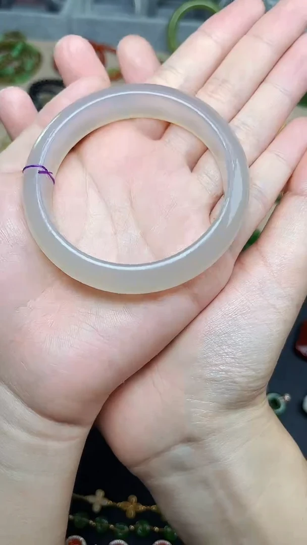 玛瑙/玉髓手镯未镶嵌60圈口06