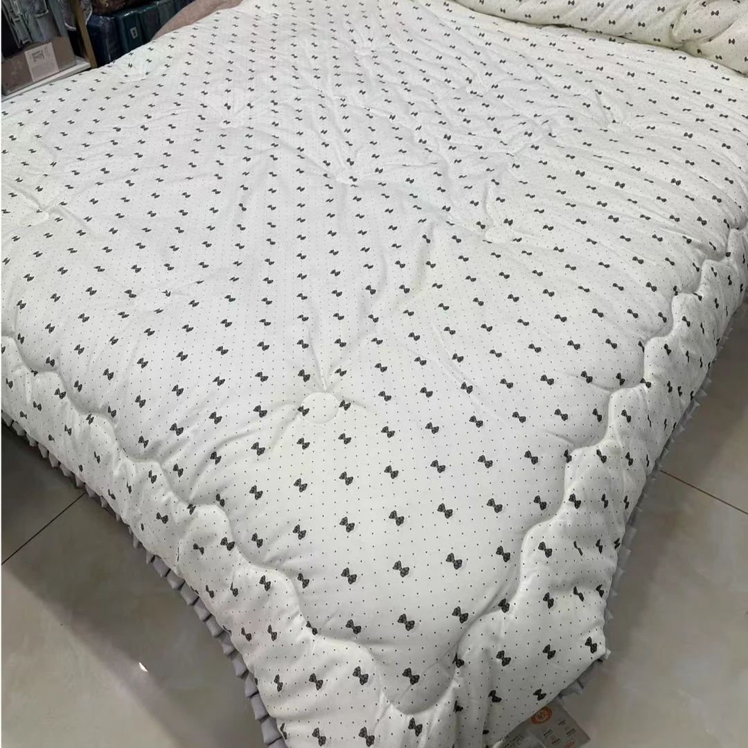 法式飞边印花小清新春秋被（可机洗不变形）（5*7，6*7）