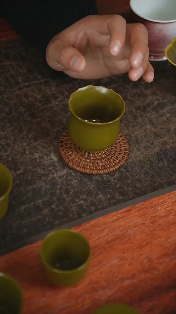 瓷片景德镇原矿高温手做茶叶末杯子