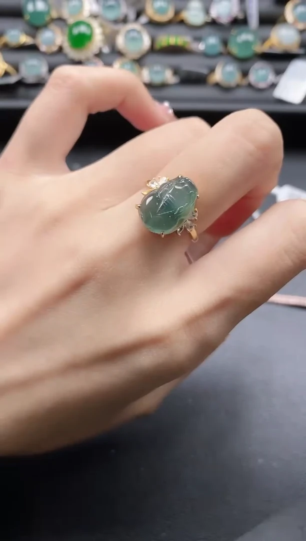 【闪购商品】翡翠戒指银S925镶嵌1111