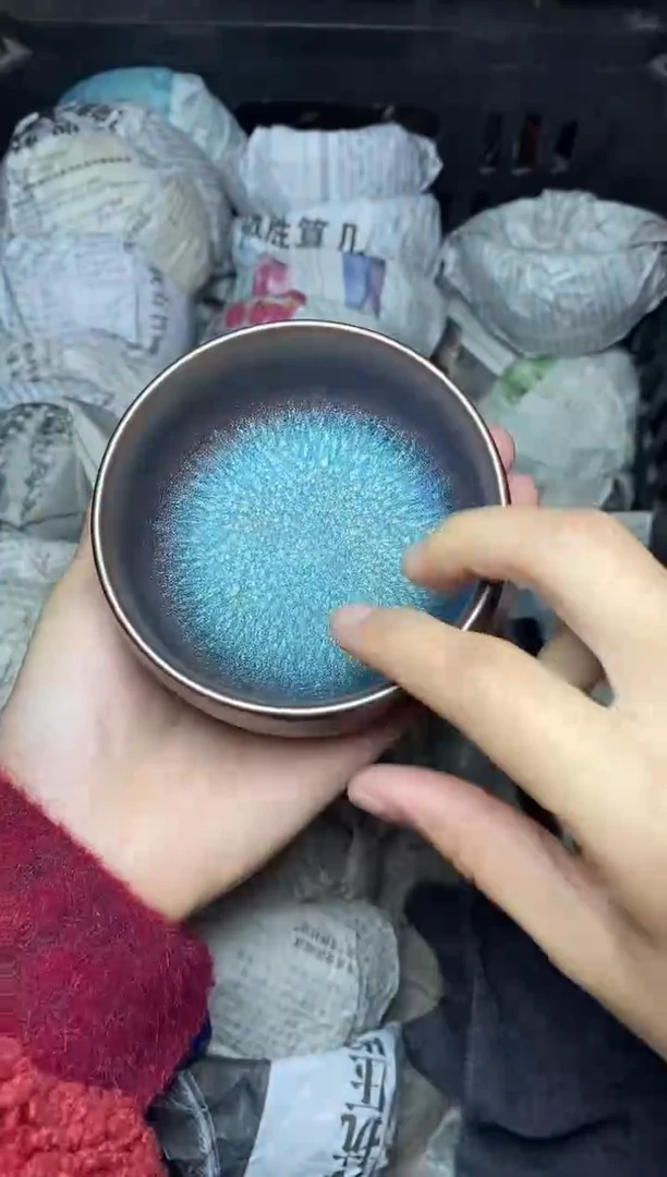 【闪购商品】茶盏糖果 禅定 蓝 盏三疯建盏茶器