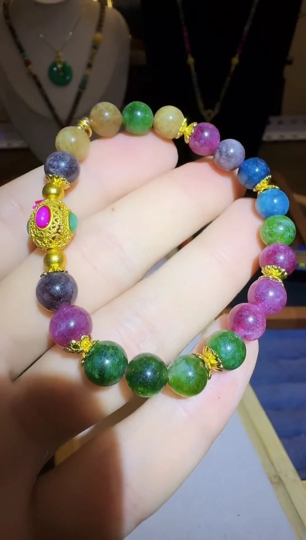 手链14K金镶嵌碧玺S26