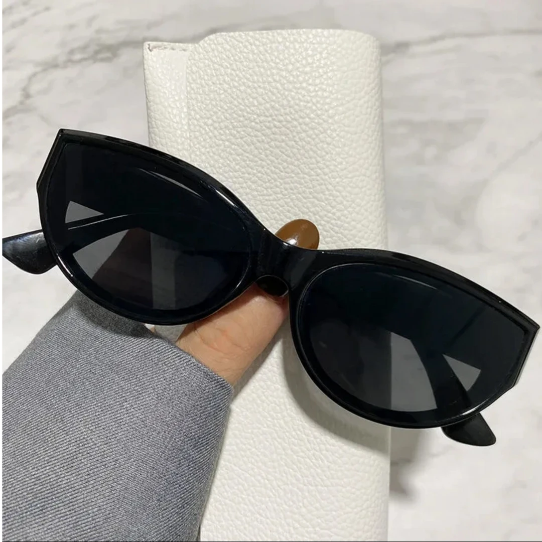 猫眼墨镜简约高级质感方圆脸显瘦气质欧美街拍遮阳太阳镜网红