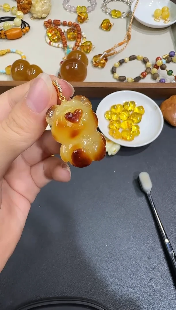 银S925镶嵌颈饰蜜蜡X0606-1195-263