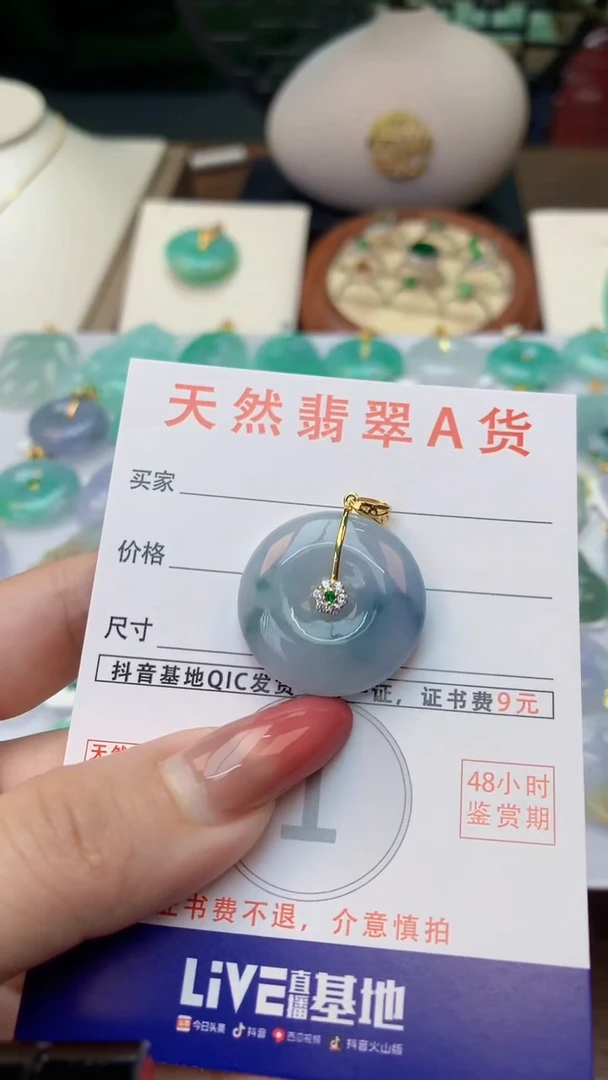 颈饰未镶嵌翡翠天然A货翡翠挂件