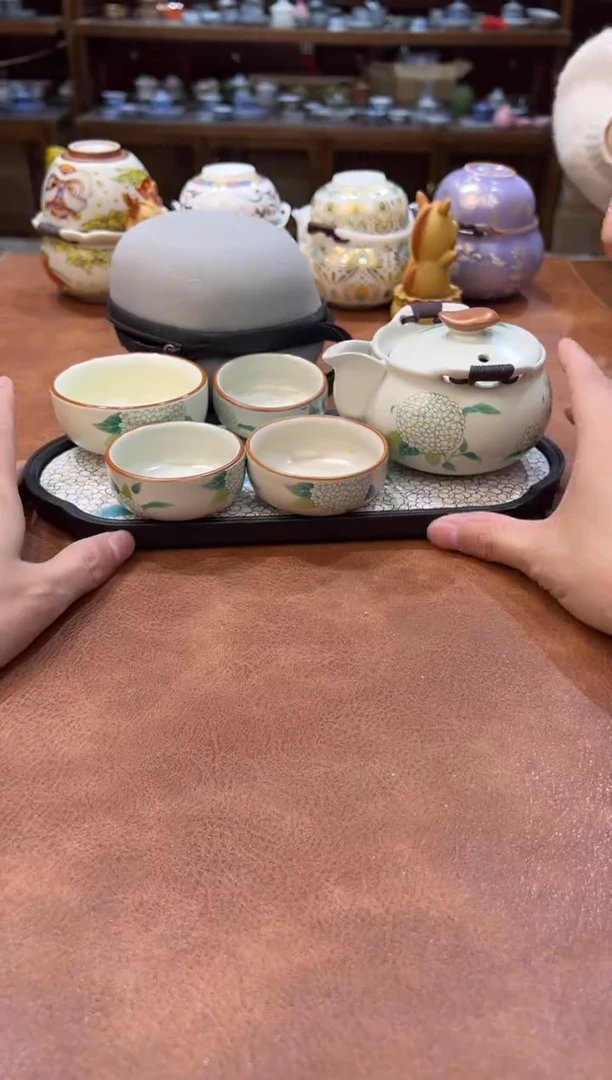 真的很便宜会开片的旅行茶具