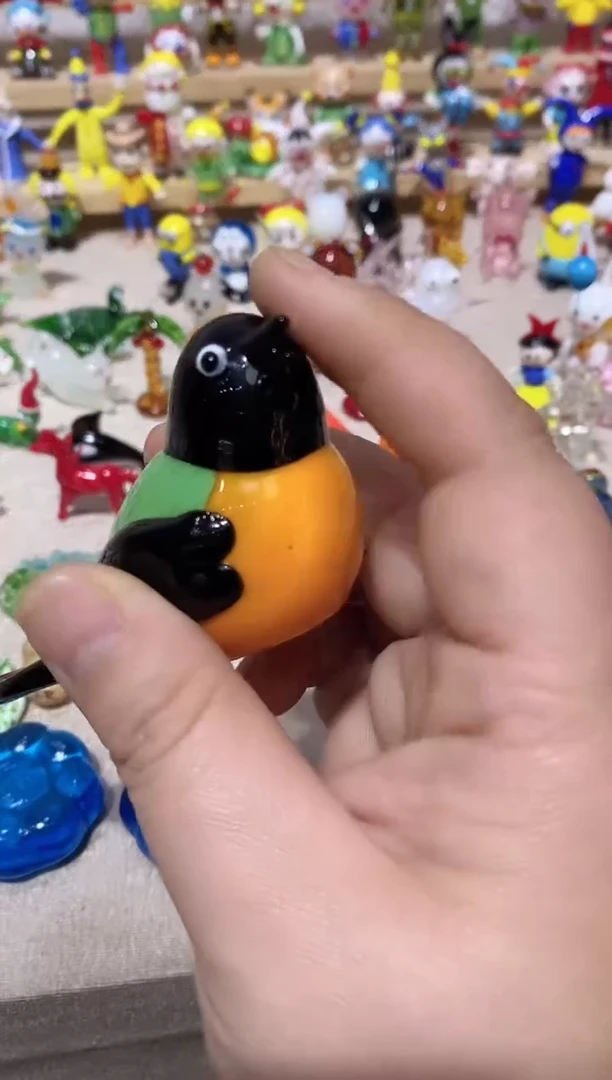 琉璃手工艺品胖鸟