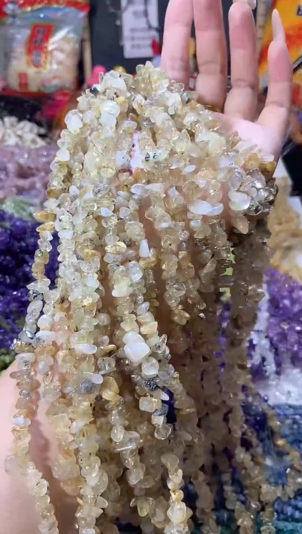 水晶珠宝半成品未镶嵌金发晶