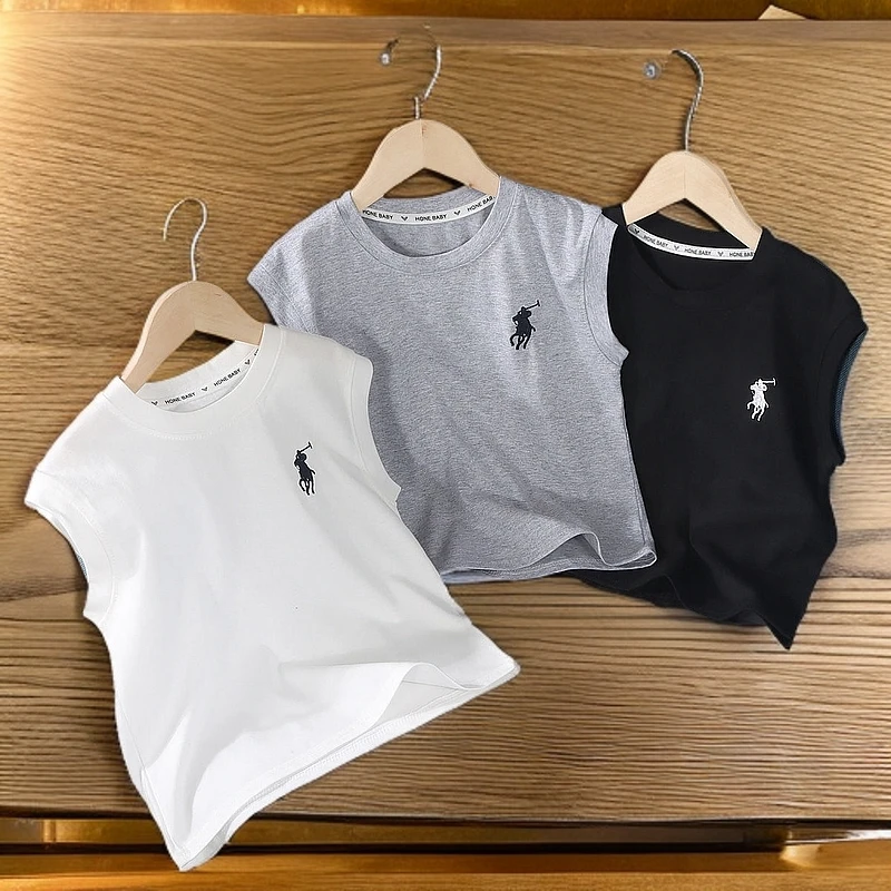 2025夏季新款男童背心T恤无袖衫夏季儿童打底衫