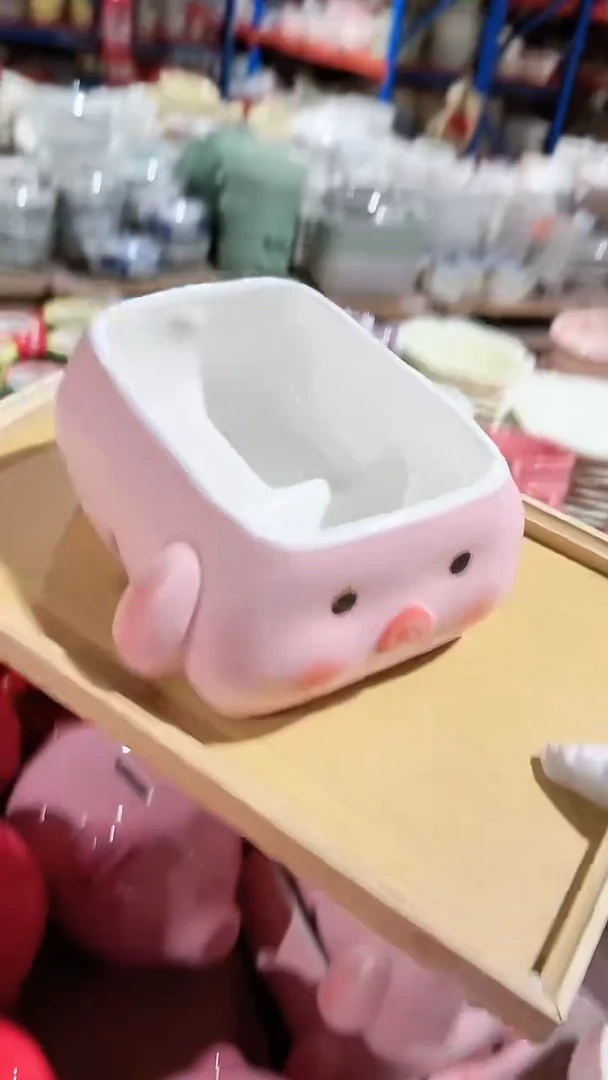 【闪购商品】瓷片三格小猪微瑕 凑满20元包邮