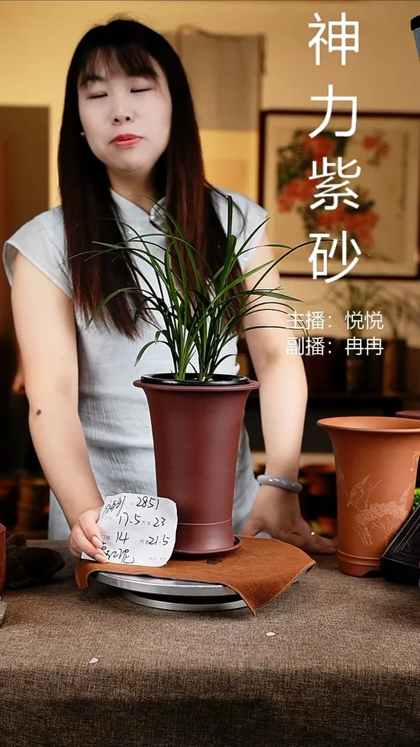 紫砂花盆花卉工艺2851+z