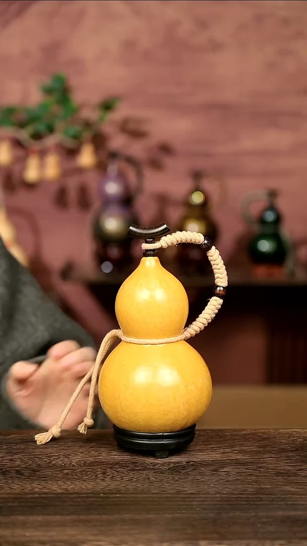 微瑕】651号中药煮色  大漆葫芦水壶/酒壶 一物一拍