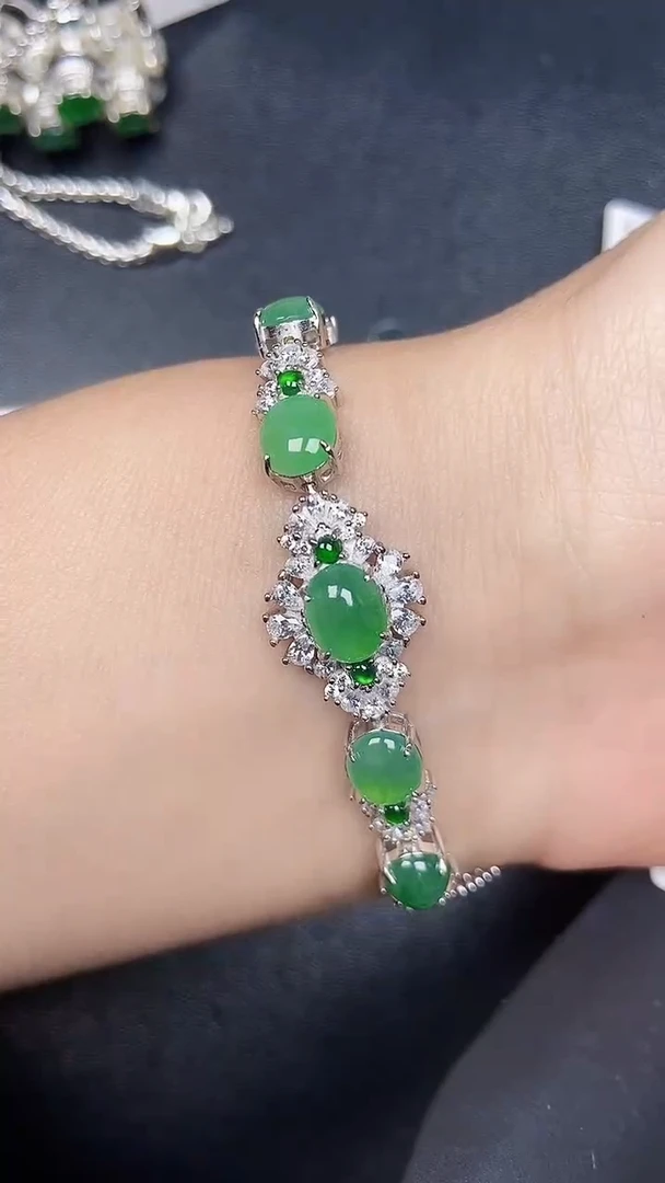 银S925镶嵌戒指翡翠3720