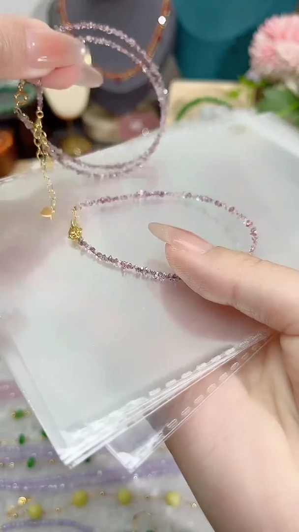 【闪购商品】钻石手链银S925镶嵌紫色99