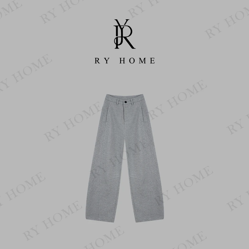 【容雨RYHOME】设计款通勤风百搭宽松阔腿弯刀裤251K2337