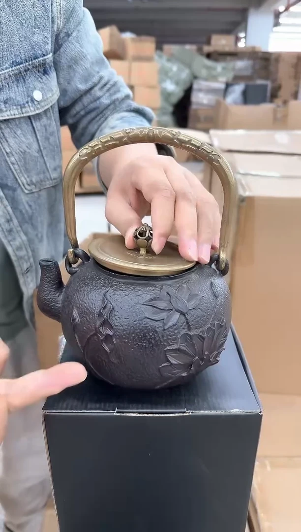 十里荷花年份老铁壶