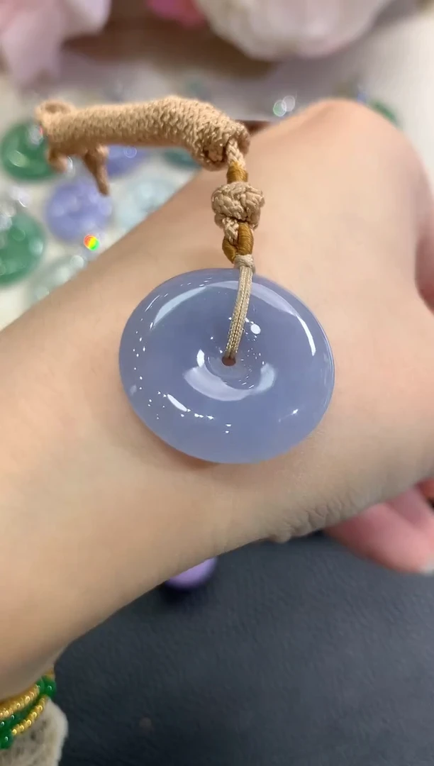 吊坠(不含链)未镶嵌翡翠春日珠宝 B35紫货有色差