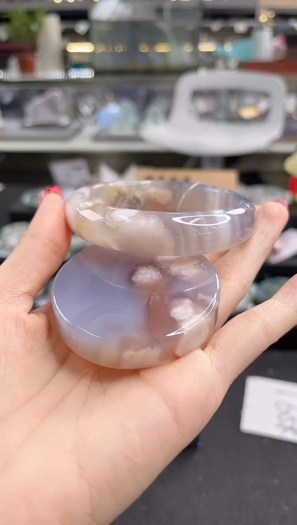 未镶嵌手镯石英质玉60圈口（赠品镯心）18855