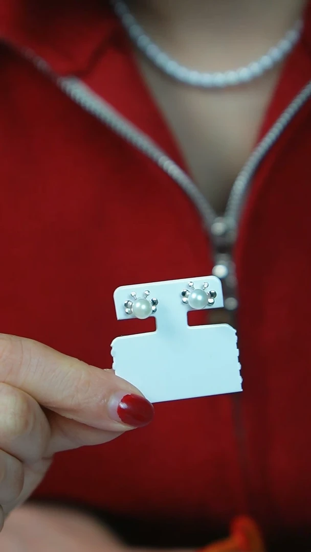 【闪购商品】淡水珍珠颈饰银S925镶嵌小螃蟹耳钉珍珠GG/1